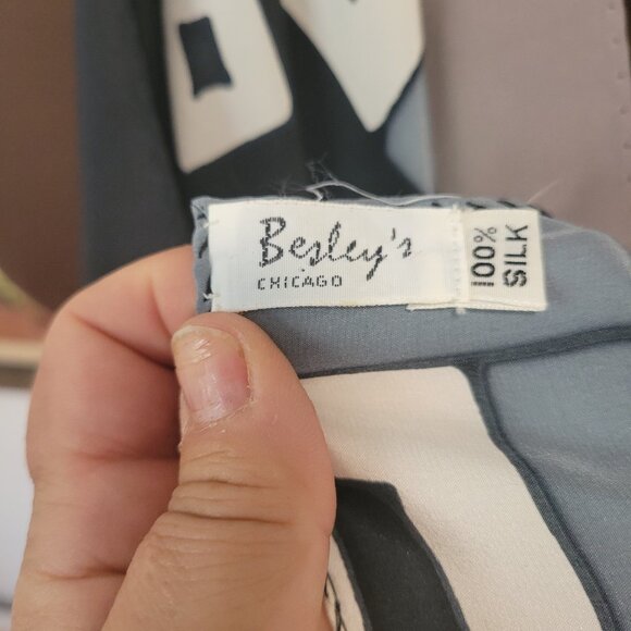 Vintage 90's Silk Scarf by Besley's of Chicago - Picture 2 of 5